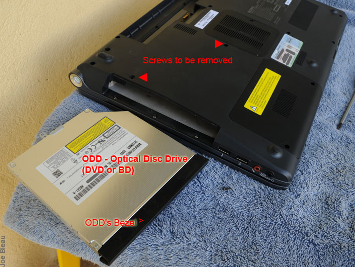 VAIO F Series Optical Drive Removal